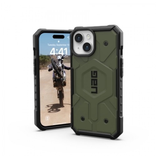 UAG Pathfinder MagSafe case for iPhone 15 - green image 2