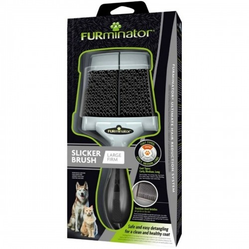 Dog Brush Furminator Firm Large Black Multicolour image 2