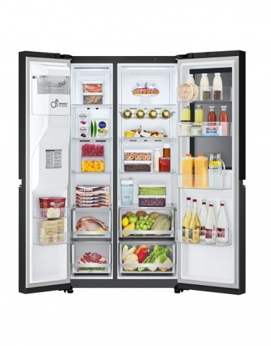 LG InstaView GSGV80EPLL side-by-side refrigerator Freestanding 635 L E Black image 2