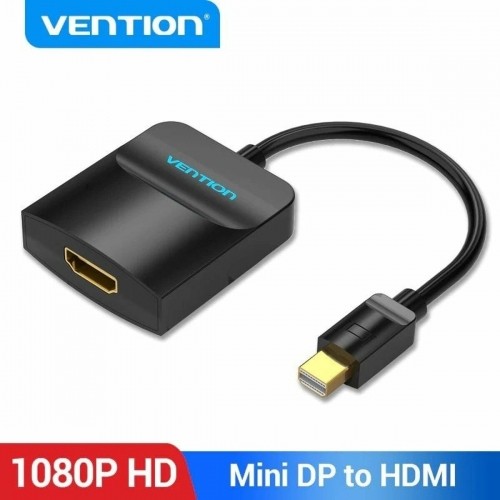 Кабель DisplayPort Mini на HDMI Vention HBCBB 10 cm Чёрный image 2