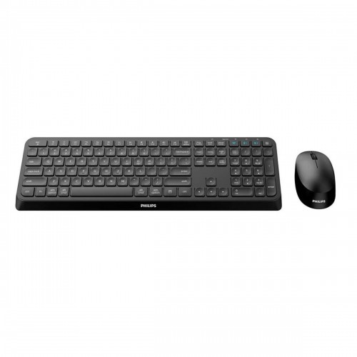 Клавиатура и мышь Philips SPT6407B/16 Чёрный Qwerty US image 2