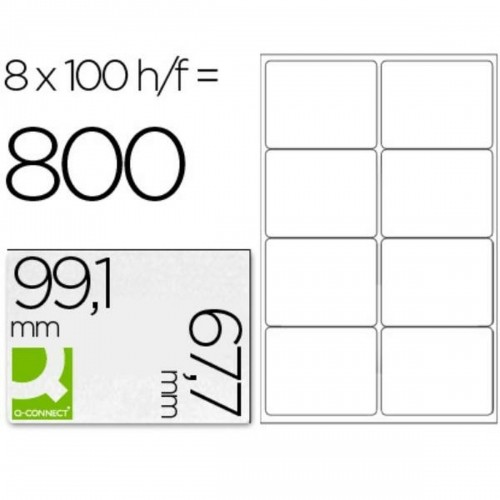 Клейкие этикетки Q-Connect KF01588 Белый 100 Листья 99,1 x 67,7 mm image 2