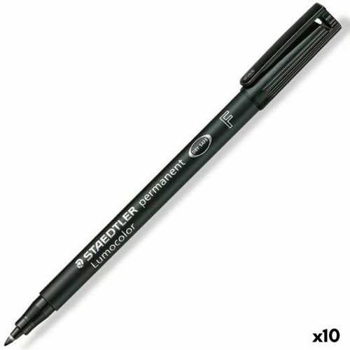 Постоянный маркер Staedtler 318-9 Чёрный (10 штук) image 2