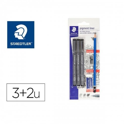 Permanentais marķieris Staedtler 308 SBK3P2 Melns (3 Daudzums) image 2