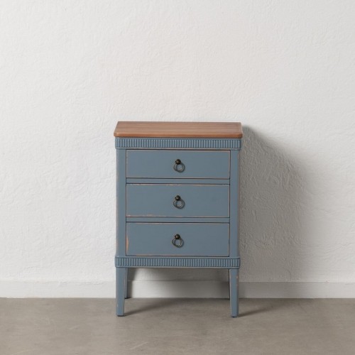 Nightstand Blue Natural Fir wood MDF Wood 50 x 38 x 72 cm image 2