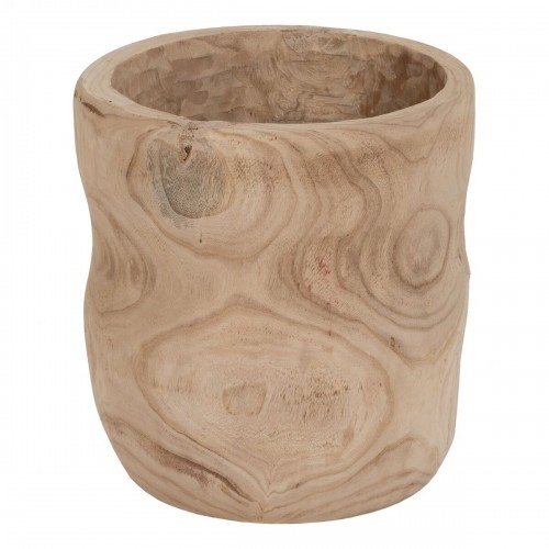 Set of Planters Natural Paolownia wood 44 x 44 x 46 cm (3 Units) image 2