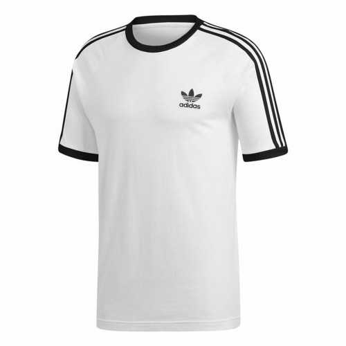 Men’s Short Sleeve T-Shirt Adidas 3 Stripes White image 2