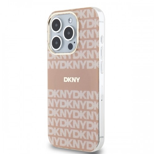 DKNY DKHMP15XHRHSEP iPhone 15 Pro Max 6.7" różowy|pink hardcase IML Mono & Stripe MagSafe image 2
