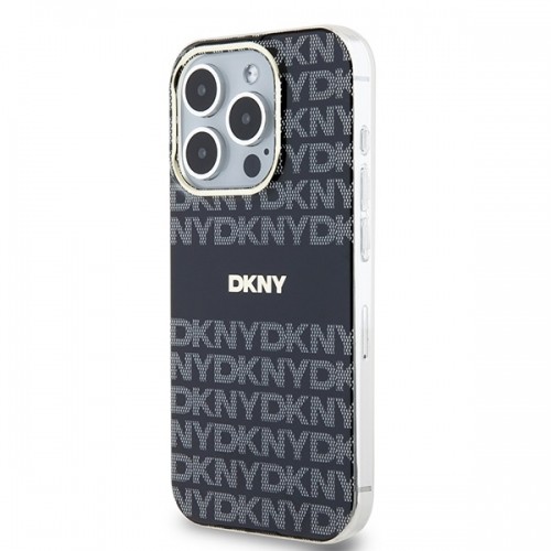 DKNY DKHMP15LHRHSEK iPhone 15 Pro 6.1" czarny|black hardcase IML Mono & Stripe MagSafe image 2