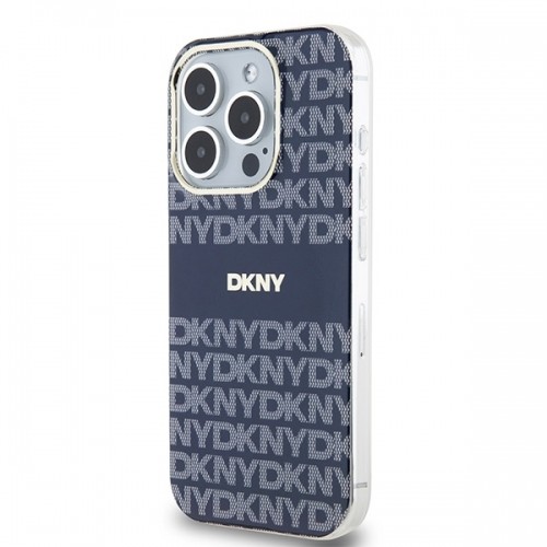 DKNY DKHMP15LHRHSEB iPhone 15 Pro 6.1" niebieski|blue hardcase IML Mono & Stripe MagSafe image 2