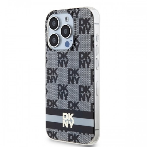 DKNY DKHMP14LHCPTSK iPhone 14 Pro 6.1" czarny|black hardcase IML Checkered Mono Pattern & Printed Stripes MagSafe image 2