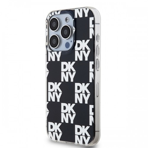 DKNY DKHCP15XHDLCEK iPhone 15 Pro Max 6.7" czarny|black hardcase IML Checkered Mono Pattern image 2