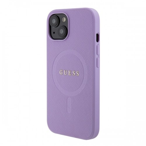 Guess GUHMP15SPSAHMCU iPhone 15 6.1" fioletowy|purple hardcase Saffiano MagSafe image 2