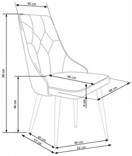 Halmar K365 chair, color: black image 2