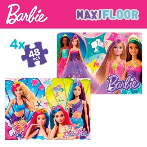 4-Puzzle Set Barbie MaxiFloor 192 Pieces 35 x 1,5 x 25 cm image 2