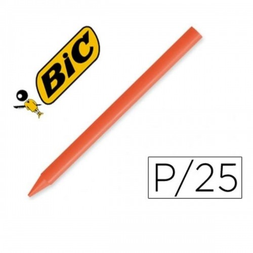 Coloured crayons Plastidecor 8169651 Orange Plastic (25 Units) image 2