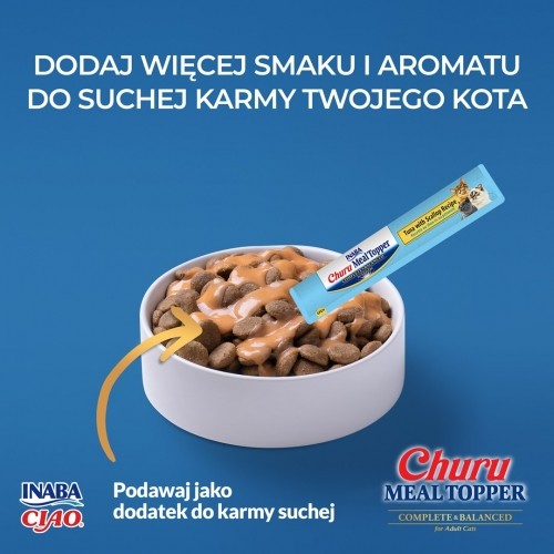 INABA Churu Meal Topper Tuna with scallop - cat treats - 4 x 14g image 2