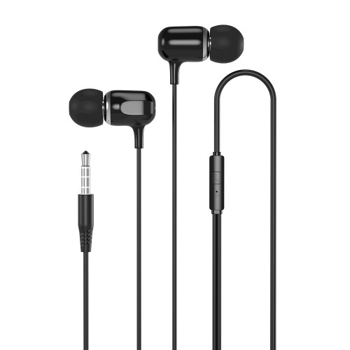 XO wired earphones EP31 jack 3,5mm black set 80pcs image 2