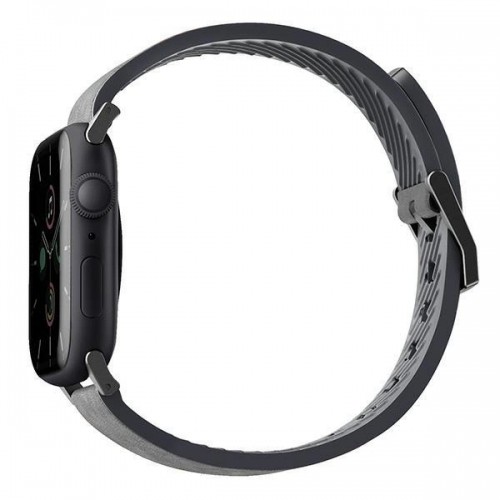UNIQ pasek Straden Apple Watch Series 4|5|6|7|8|SE|SE2|Ultra 42|44|45mm. Leather Hybrid Strap grey|szary image 2