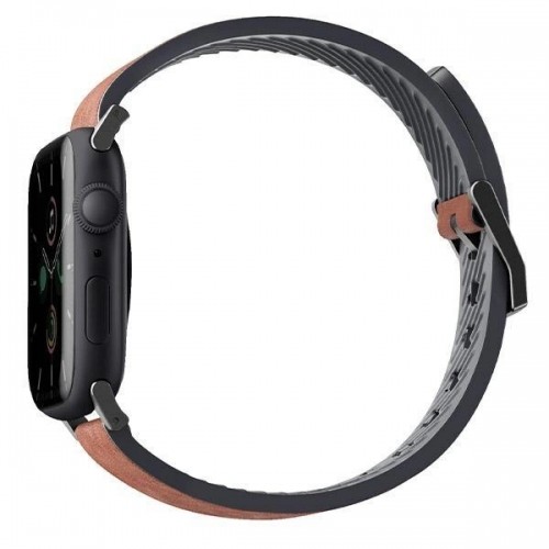 UNIQ pasek Straden Apple Watch Series 4|5|6|7|8|SE|SE2|Ultra 42|44|45mm. Leather Hybrid Strap brązowy|brown image 2
