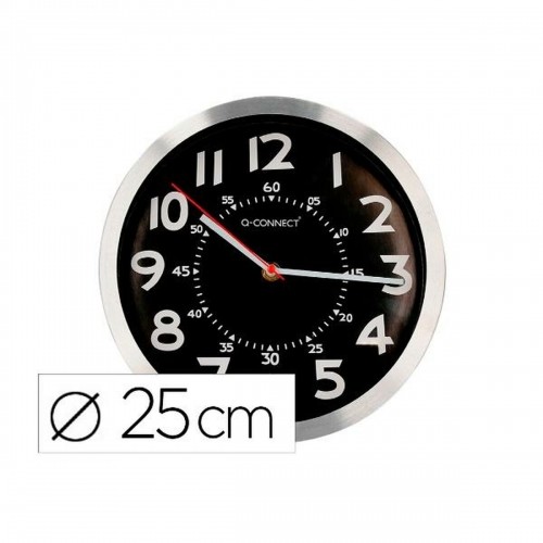 Настенное часы Q-Connect KF16948 Чёрный Ø 25 cm Металл image 2