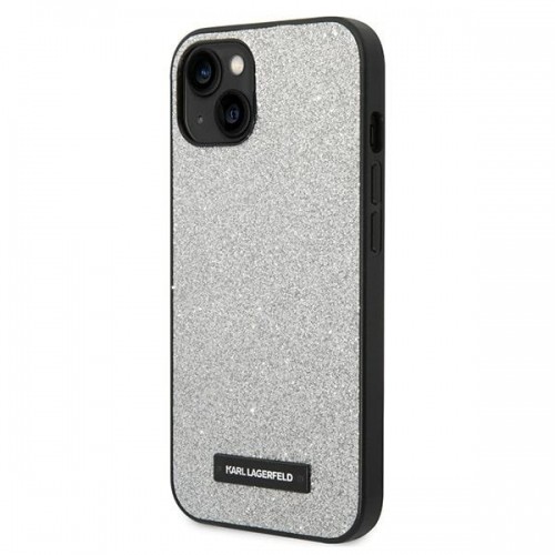 Karl Lagerfeld KLHCP14MG2ELS iPhone 14 Plus 6,7" hardcase srebrny|silver Glitter Plaque Logo image 2