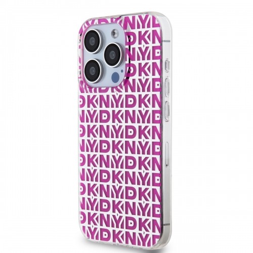 DKNY PC|TPU Repeat Pattern Case for iPhone 15 Pro Max Pink image 2