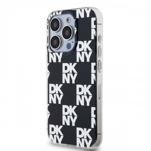 DKNY PC|TPU Checkered Pattern Case for iPhone 14 Pro Black image 2