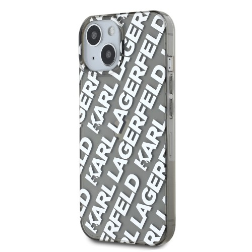 Karl Lagerfeld IML Electroplated Repeated Logo Case for iPhone 15 Silver image 2