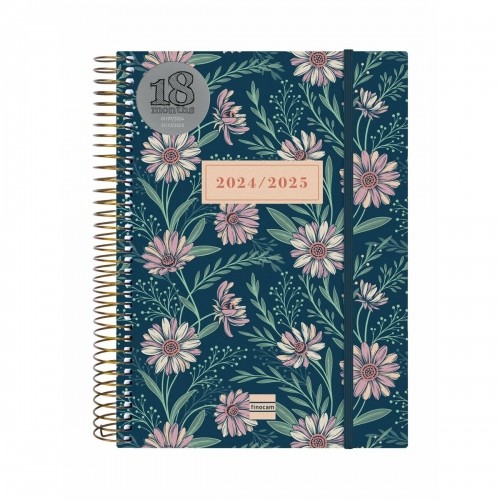 Diary Finocam Daisy Multicolour A5 15,5 x 21,2 cm 2024-2025 image 2