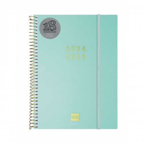 Diary Finocam Turquoise A5 15,5 x 21,2 cm 2024-2025 image 2