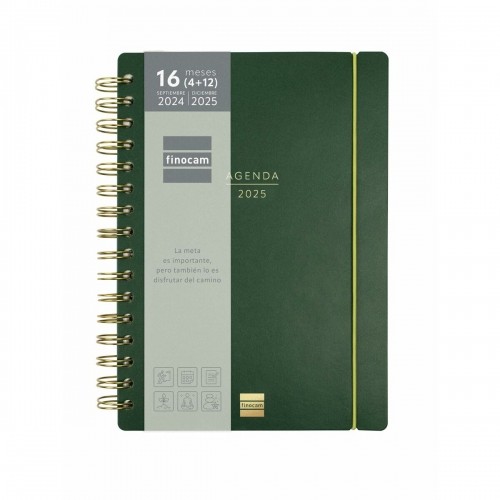 Diary Finocam Haiku Green A5 15,5 x 21,2 cm 2024-2025 image 2