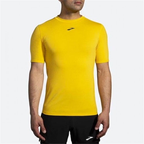 Vīriešu Krekls ar Īsām Piedurknēm Brooks High Point Dzeltens image 2