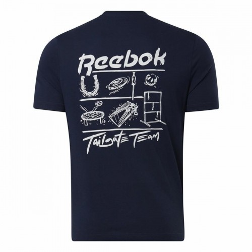 Vīriešu Krekls ar Īsām Piedurknēm Reebok GS Tailgate Team Tumši zils image 2