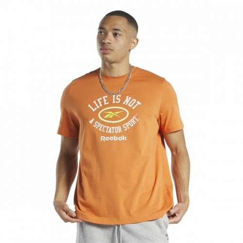 Vīriešu Krekls ar Īsām Piedurknēm Reebok Graphic Series Oranžs image 2