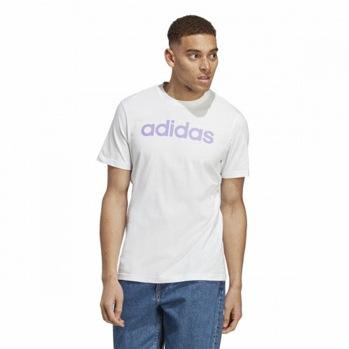 Vīriešu Krekls ar Īsām Piedurknēm Adidas Essentials Balts image 2