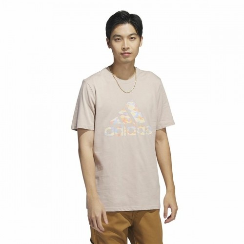 Vīriešu Krekls ar Īsām Piedurknēm Adidas Bēšs Kamuflāža image 2