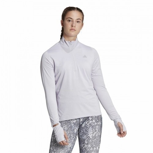 Sieviešu krekls ar garām piedurknēm Adidas Fast 1/2 Zip Ceriņš Lavanda image 2