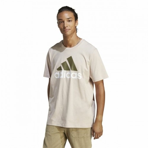 Vīriešu Krekls ar Īsām Piedurknēm Adidas Essentials Bēšs image 2