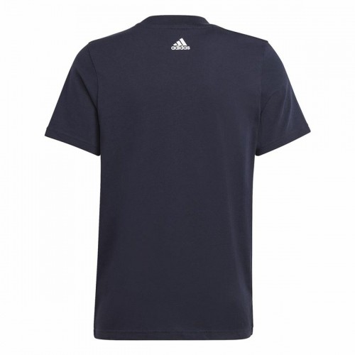 Child's Short Sleeve T-Shirt Adidas Essentials Dark blue image 2