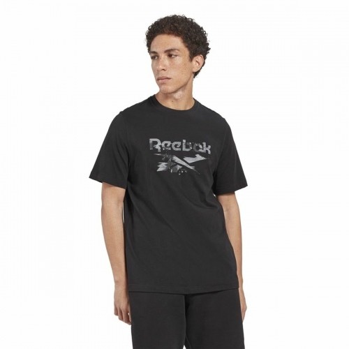 Vīriešu Krekls ar Īsām Piedurknēm Reebok Indentity Modern Camo Melns Kamuflāža image 2