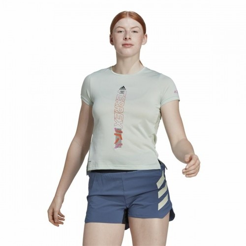 Sieviešu Krekls ar Īsām Piedurknēm Adidas Agravic Silts balts image 2