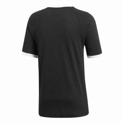Vīriešu Krekls ar Īsām Piedurknēm Adidas 3 stripes Melns image 2