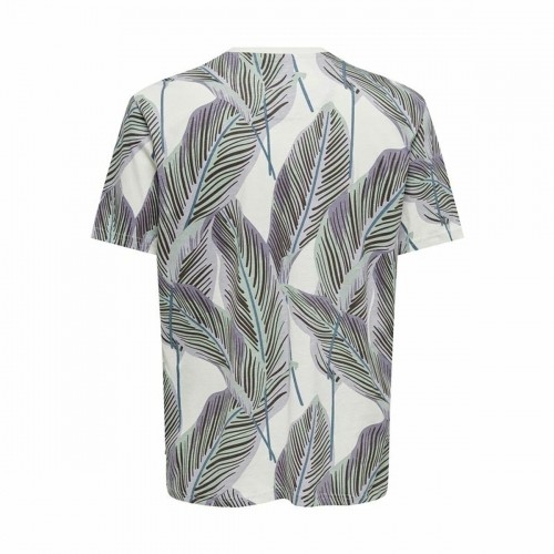 Men’s Short Sleeve T-Shirt Only & Sons Onskobe Reg Banana Leaf Blue White image 2