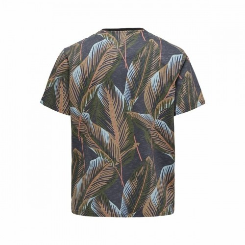 Men’s Short Sleeve T-Shirt Only & Sons Onskobe Reg Banana Leaf Black image 2