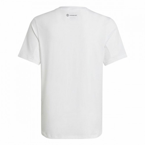 Child's Short Sleeve T-Shirt Adidas Train Icons White image 2