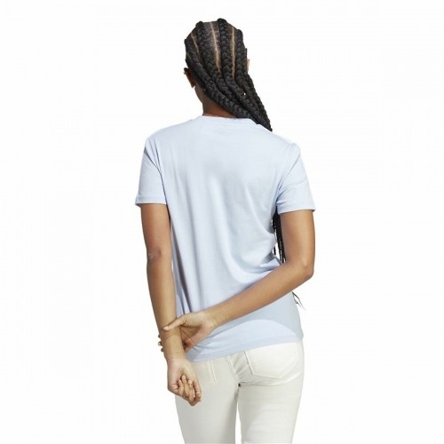 Sieviešu Krekls ar Īsām Piedurknēm Adidas 3 stripes Gaiši Zils image 2