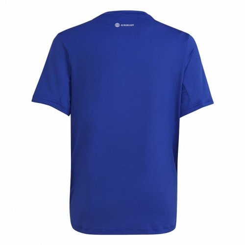 Child's Short Sleeve T-Shirt Adidas Icons Aeroready Blue image 2