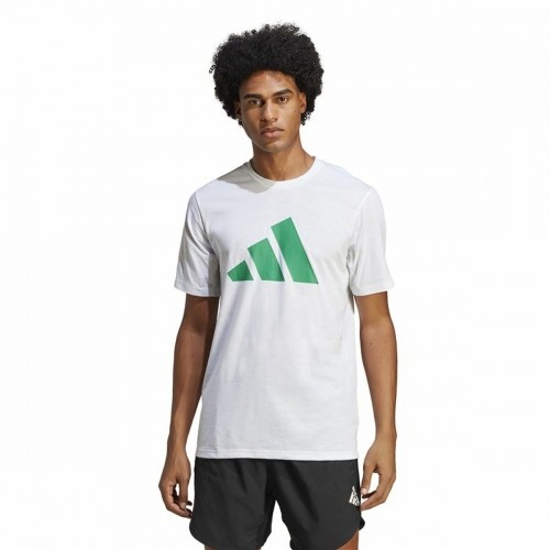 Vīriešu Krekls ar Īsām Piedurknēm Adidas Train Essentials Balts image 2