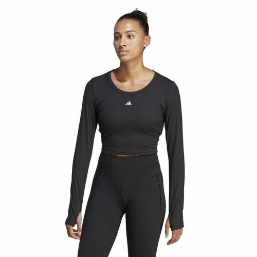 Women’s Long Sleeve T-Shirt Adidas Studio Black image 2